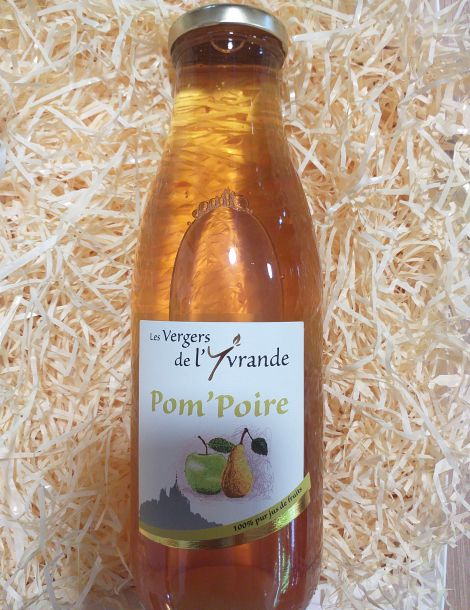 Jus pom'poire Les vergers de l'Yvrande 75cl